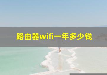 路由器wifi一年多少钱