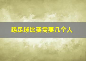 踢足球比赛需要几个人