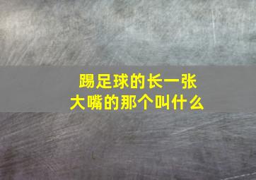 踢足球的长一张大嘴的那个叫什么