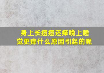 身上长痘痘还痒晚上睡觉更痒什么原因引起的呢