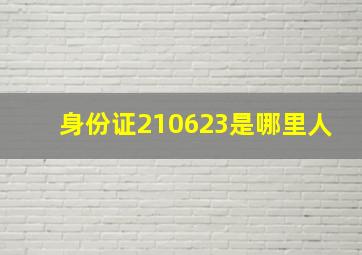 身份证210623是哪里人