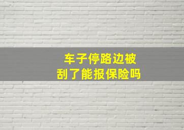 车子停路边被刮了能报保险吗