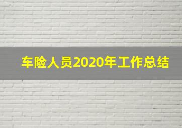 车险人员2020年工作总结