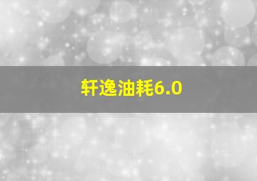 轩逸油耗6.0