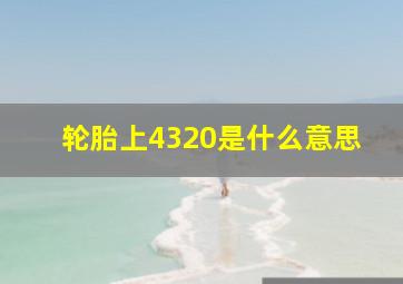 轮胎上4320是什么意思