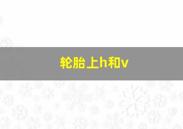 轮胎上h和v