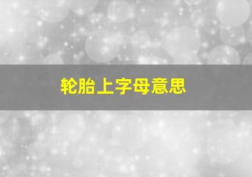 轮胎上字母意思