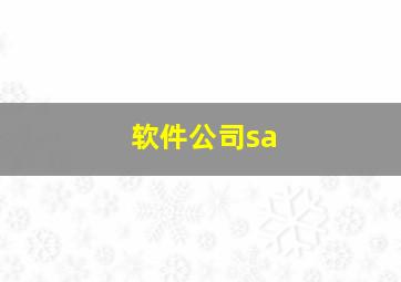 软件公司sa