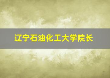 辽宁石油化工大学院长