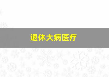 退休大病医疗