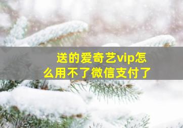 送的爱奇艺vip怎么用不了微信支付了