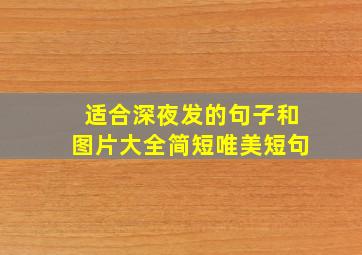 适合深夜发的句子和图片大全简短唯美短句