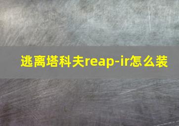 逃离塔科夫reap-ir怎么装