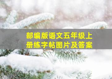 部编版语文五年级上册练字帖图片及答案