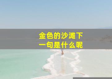 金色的沙滩下一句是什么呢