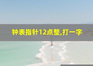 钟表指针12点整,打一字