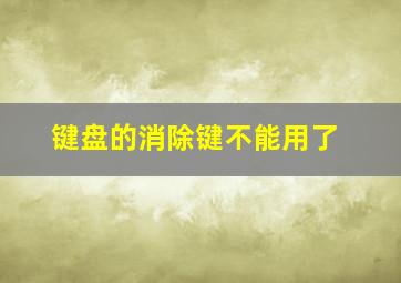 键盘的消除键不能用了