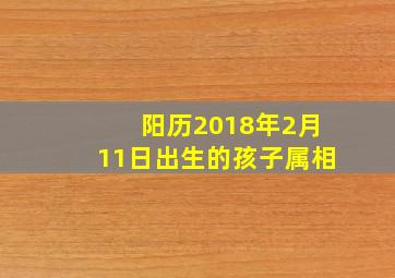 阳历2018年2月11日出生的孩子属相