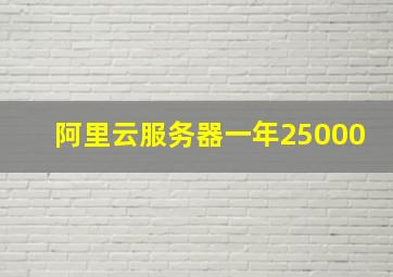 阿里云服务器一年25000