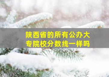 陕西省的所有公办大专院校分数线一样吗