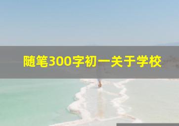 随笔300字初一关于学校