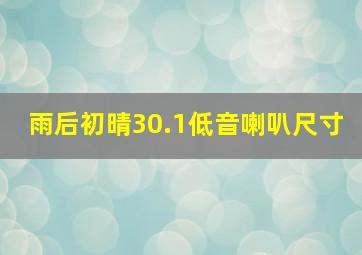 雨后初晴30.1低音喇叭尺寸