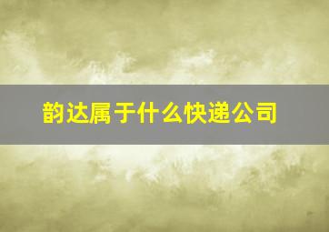 韵达属于什么快递公司