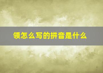 领怎么写的拼音是什么