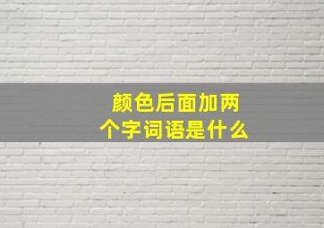 颜色后面加两个字词语是什么