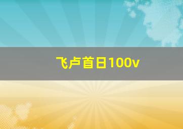 飞卢首日100v