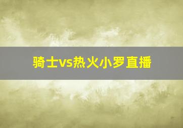 骑士vs热火小罗直播