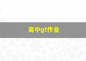 高中gt作业