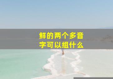 鲜的两个多音字可以组什么