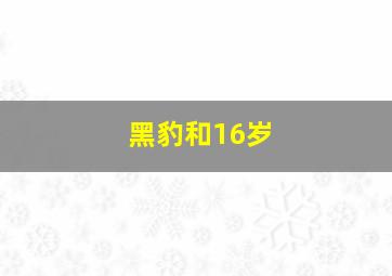 黑豹和16岁