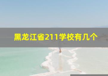 黑龙江省211学校有几个