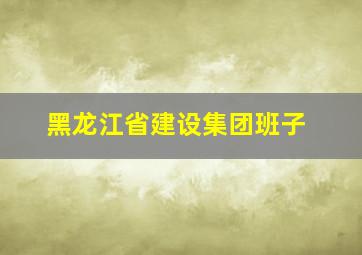 黑龙江省建设集团班子